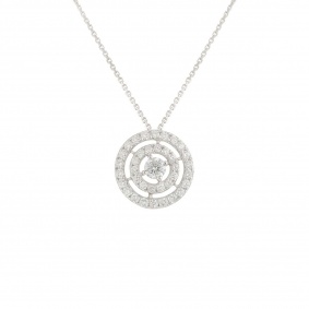 White Gold Diamond Double Halo Pendant